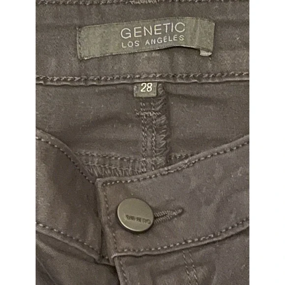 Genetic Los Angeles Black Stevie‎ w/Stripe Black Fringe Hem Short Shorts Size 28 - Picture 3 of 6